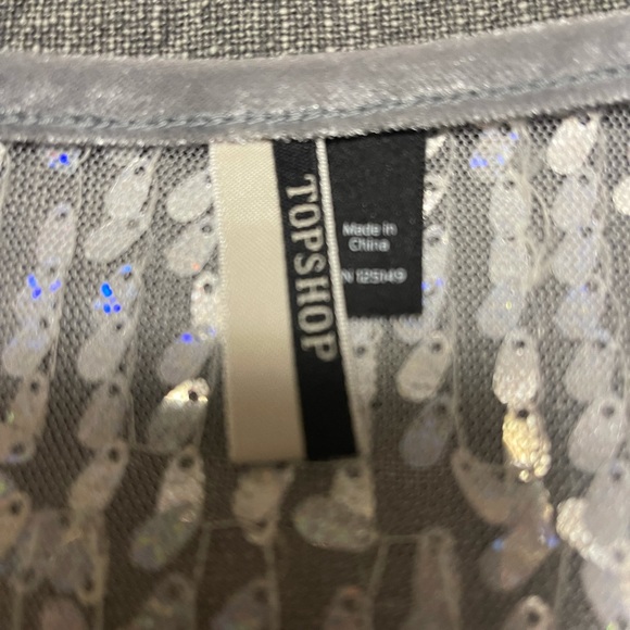 Topshop mid length sequin vest - Picture 7 of 8